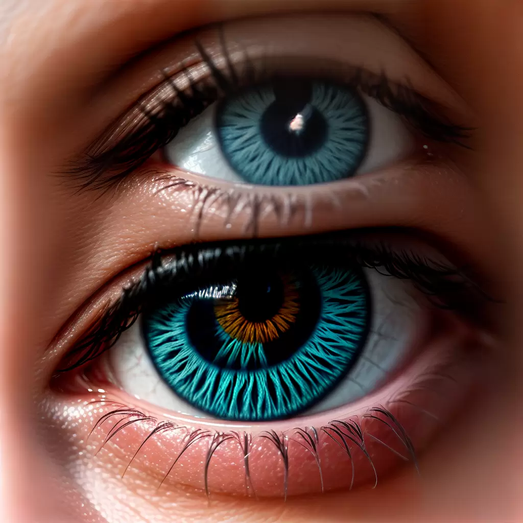 Fotos olhos lentes contato iluminacao noturna