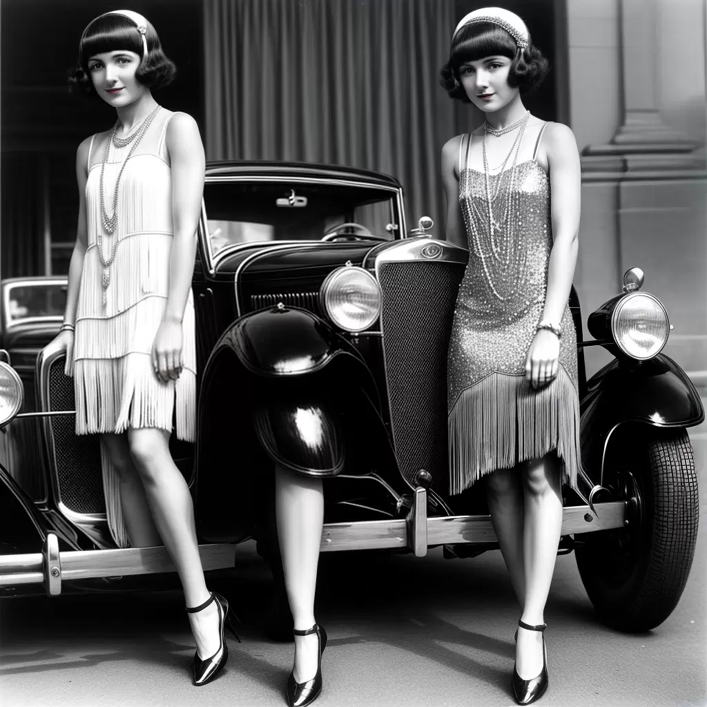 Fotos flapper 1920 carro franja Fotos flapper 1920 carro franja