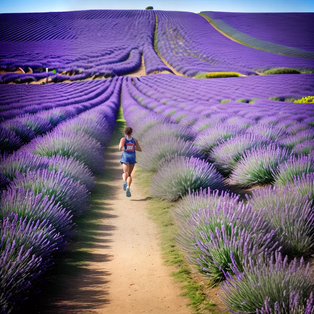 Fotos corredor lavanda pre corrida sono