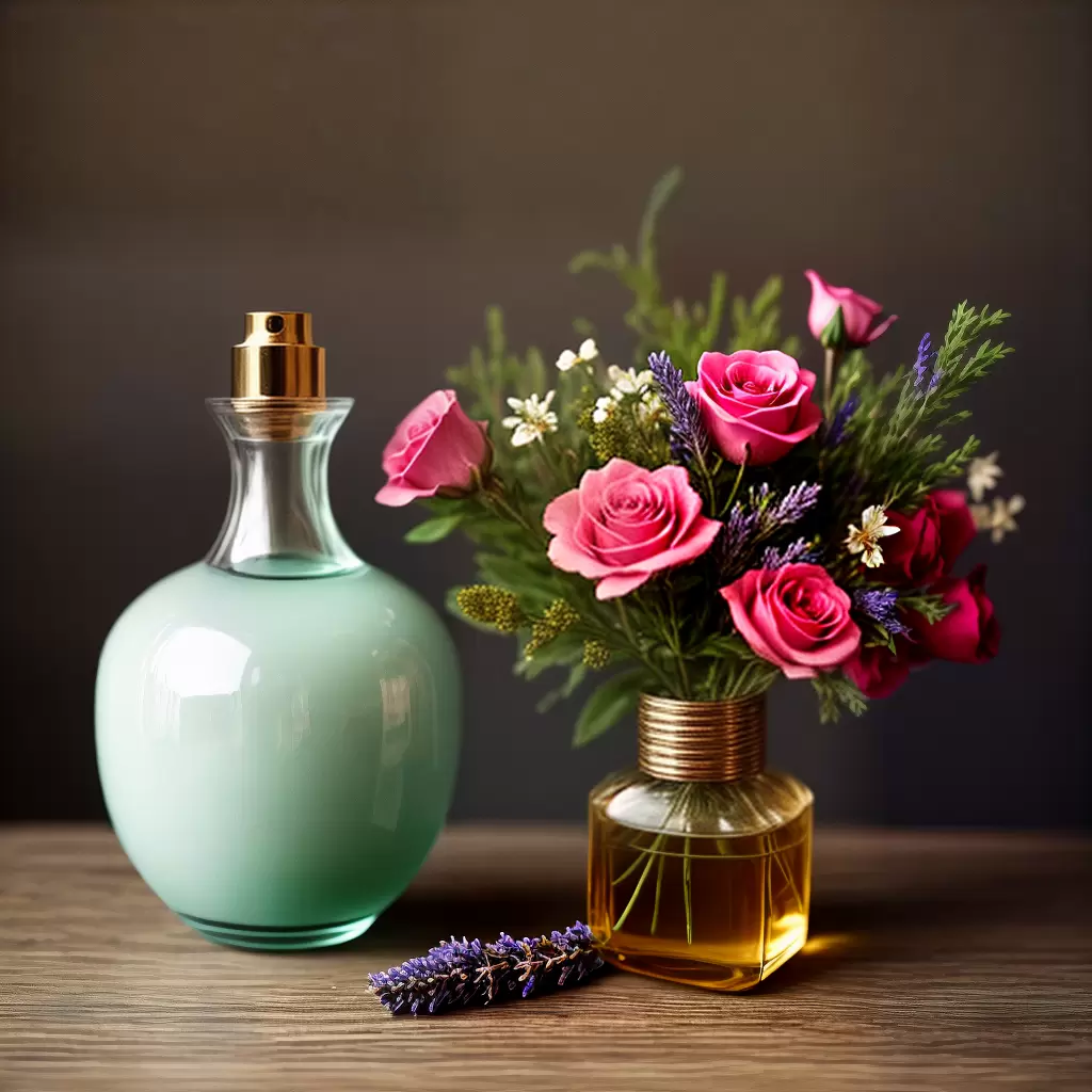 Fotos perfume antigo frasco flores lavanda rosa jasmim