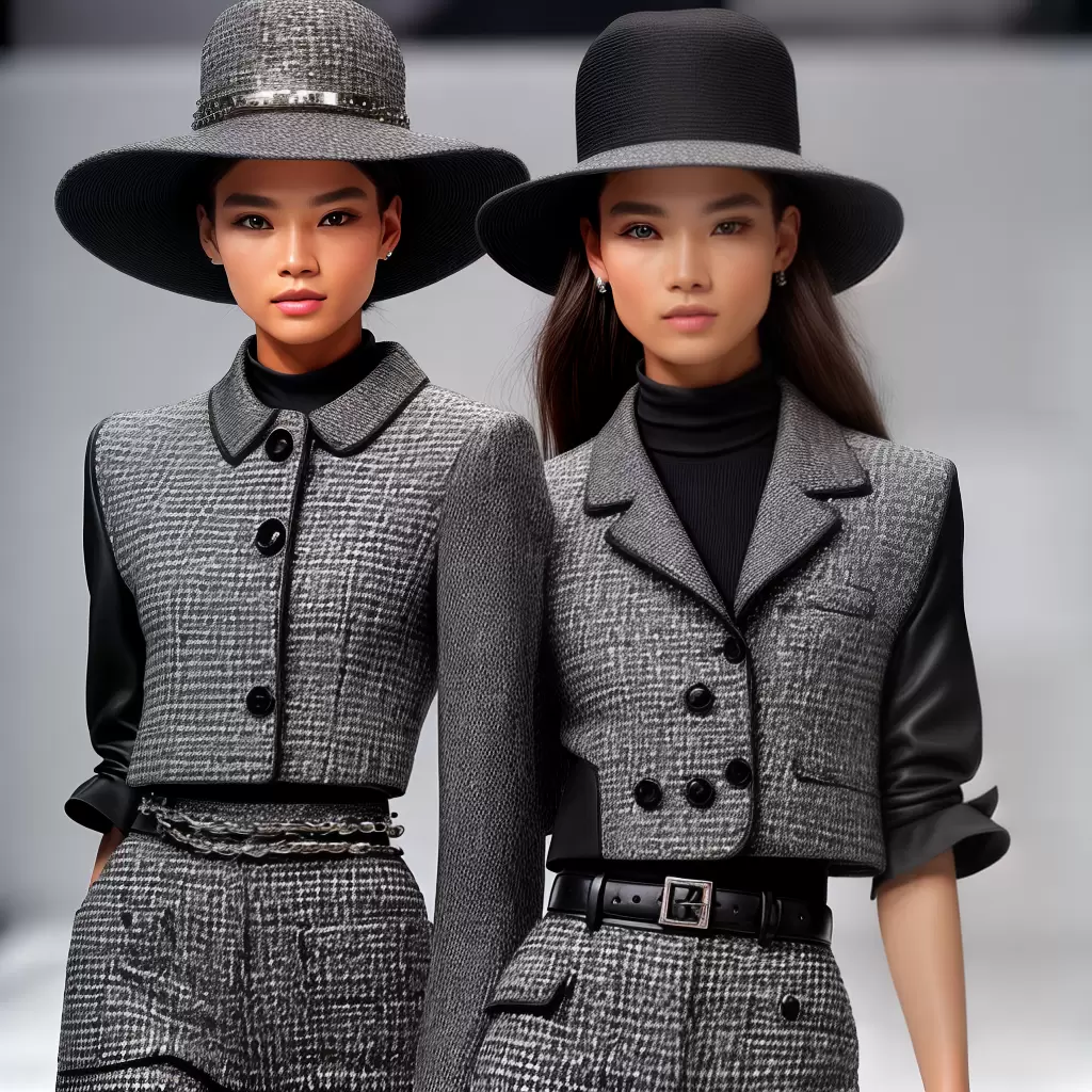 Fotos desfile chanel preto branco visao futura