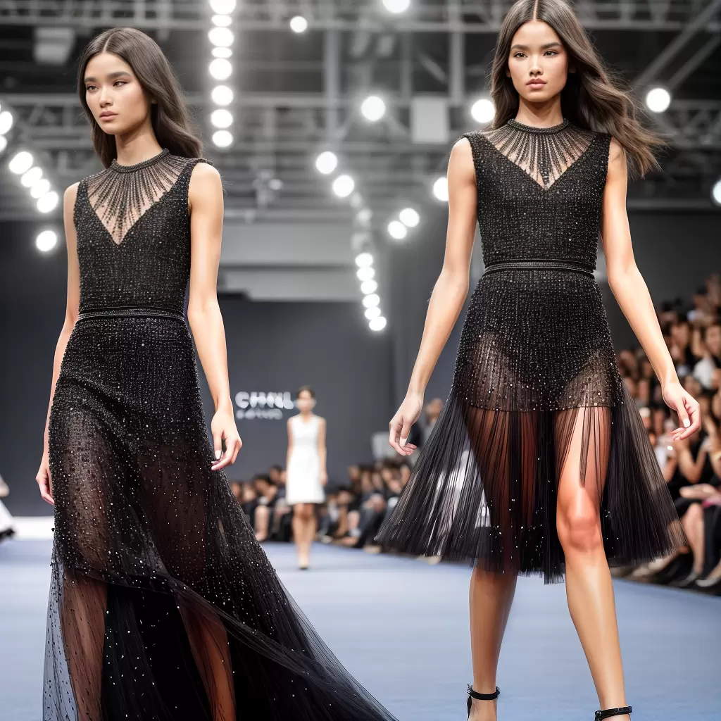 Fotos desfile chanel vestido beleza futurismo