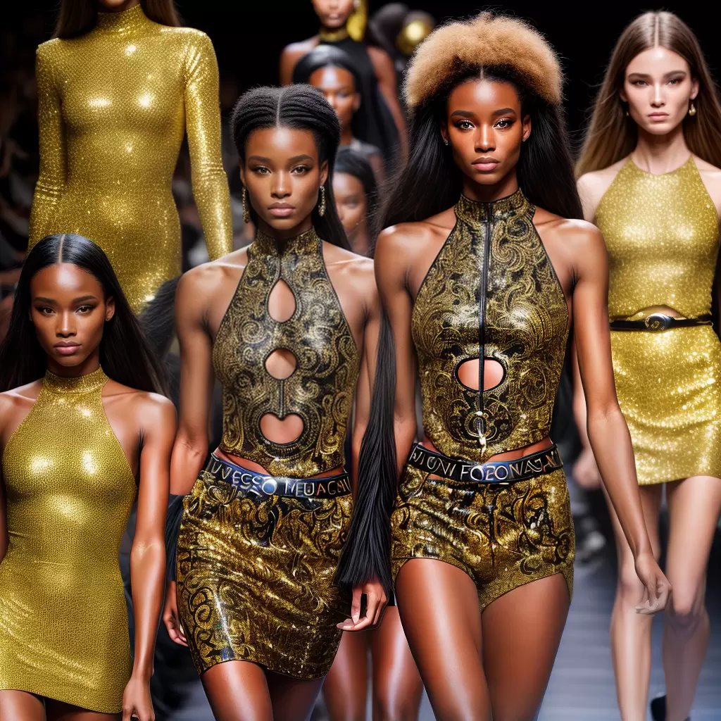 Fotos desfile versace medusa ouro moda Fotos desfile versace medusa ouro moda