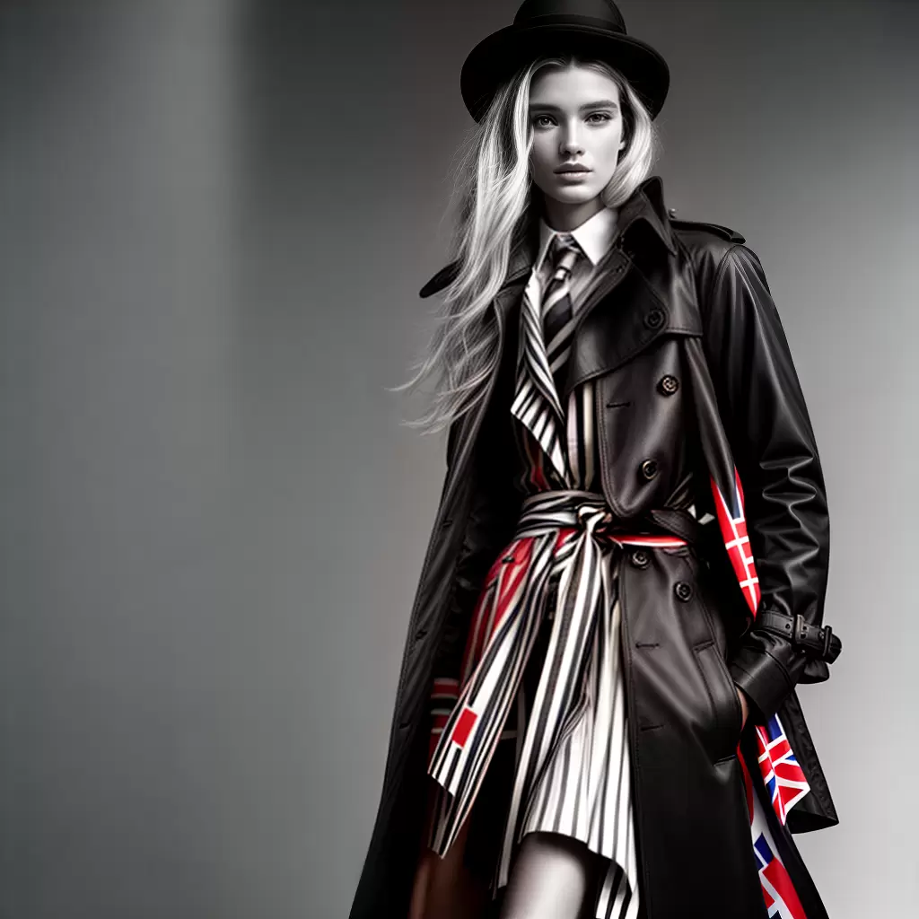 Fotos modelo trench coat burberry bandeira
