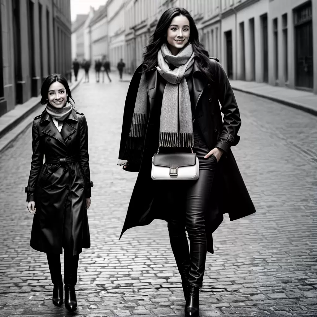 Fotos mulher trenchcoat rua pedra sorriso Fotos mulher trenchcoat rua pedra sorriso