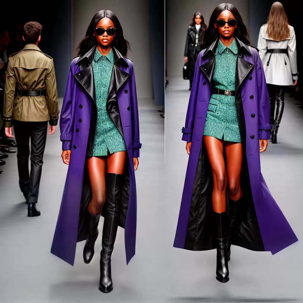 Fotos modelo passarela burberry trench coat botinhas couro