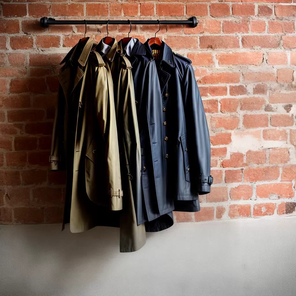 Fotos trench coat burberry vintage parede tijolos Fotos trench coat burberry vintage parede tijolos