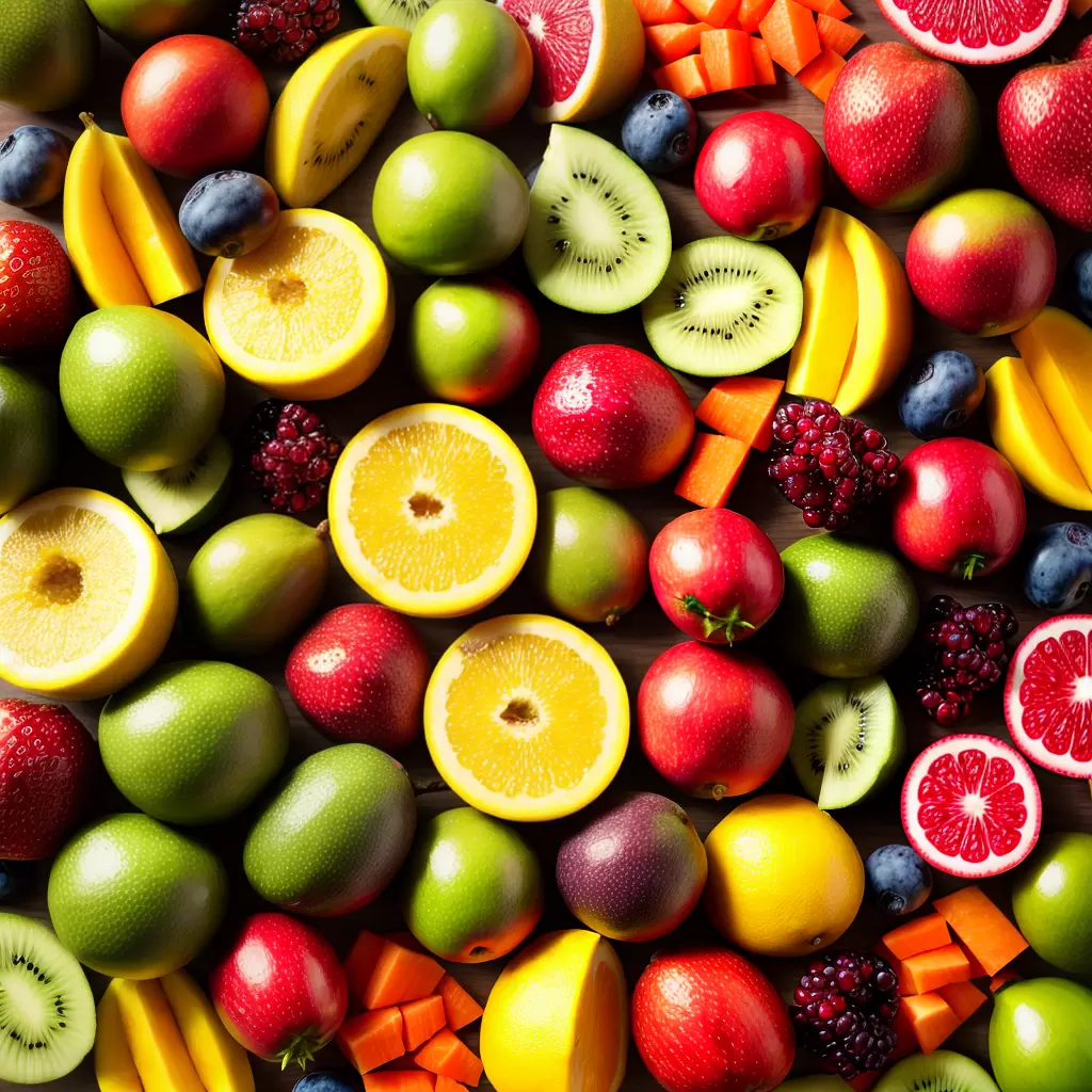 Fotos frutas tropicais frescas coloridas
