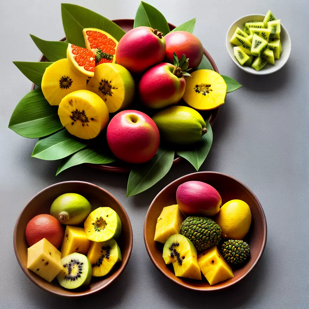 Fotos frutas tropicais bowl aromas sabores