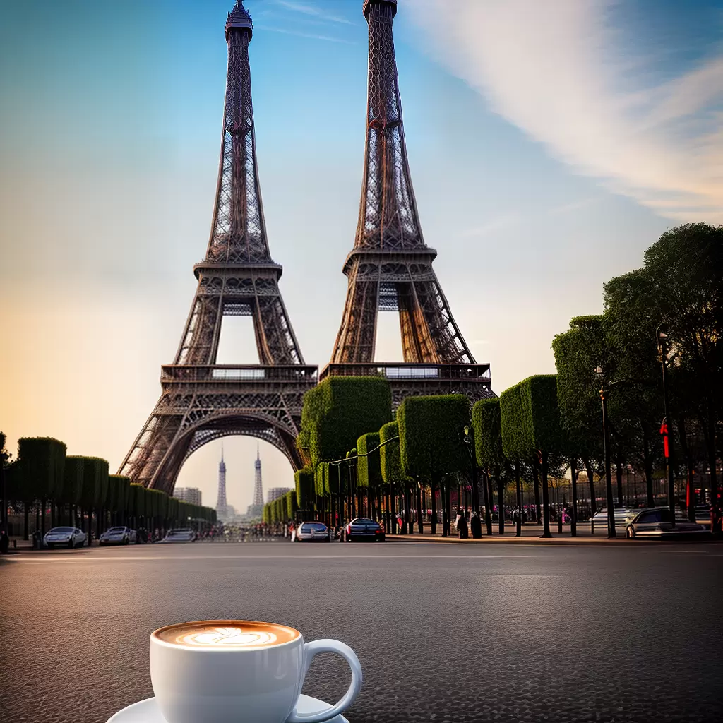 Fotos cafe torre eiffel latte art vintage Fotos cafe torre eiffel latte art vintage