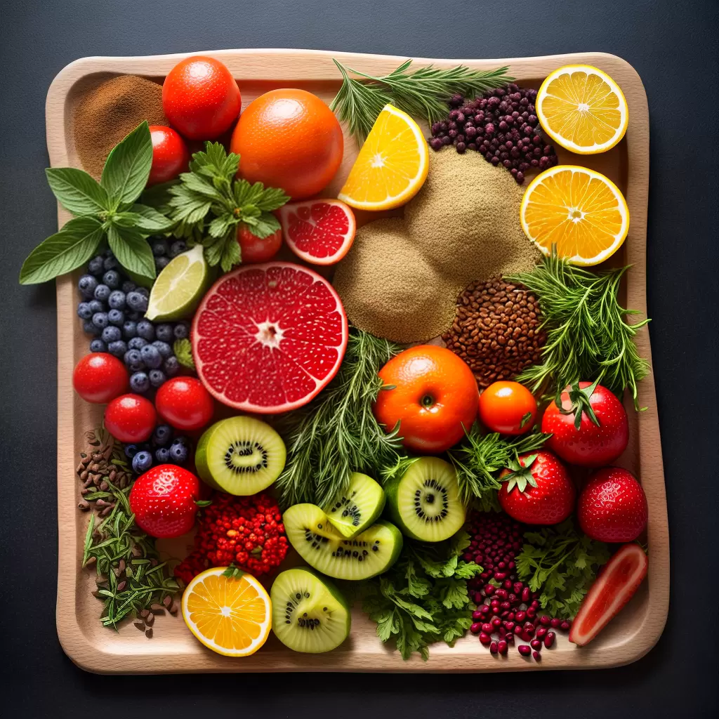 Fotos pintura frutas ervas especiarias sensorial