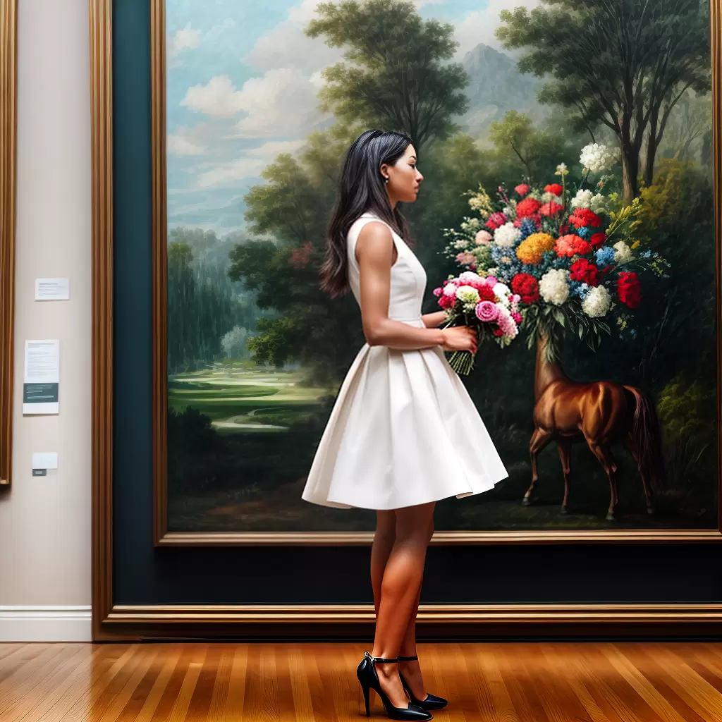Fotos mulher flores arte moderna museu Fotos mulher flores arte moderna museu