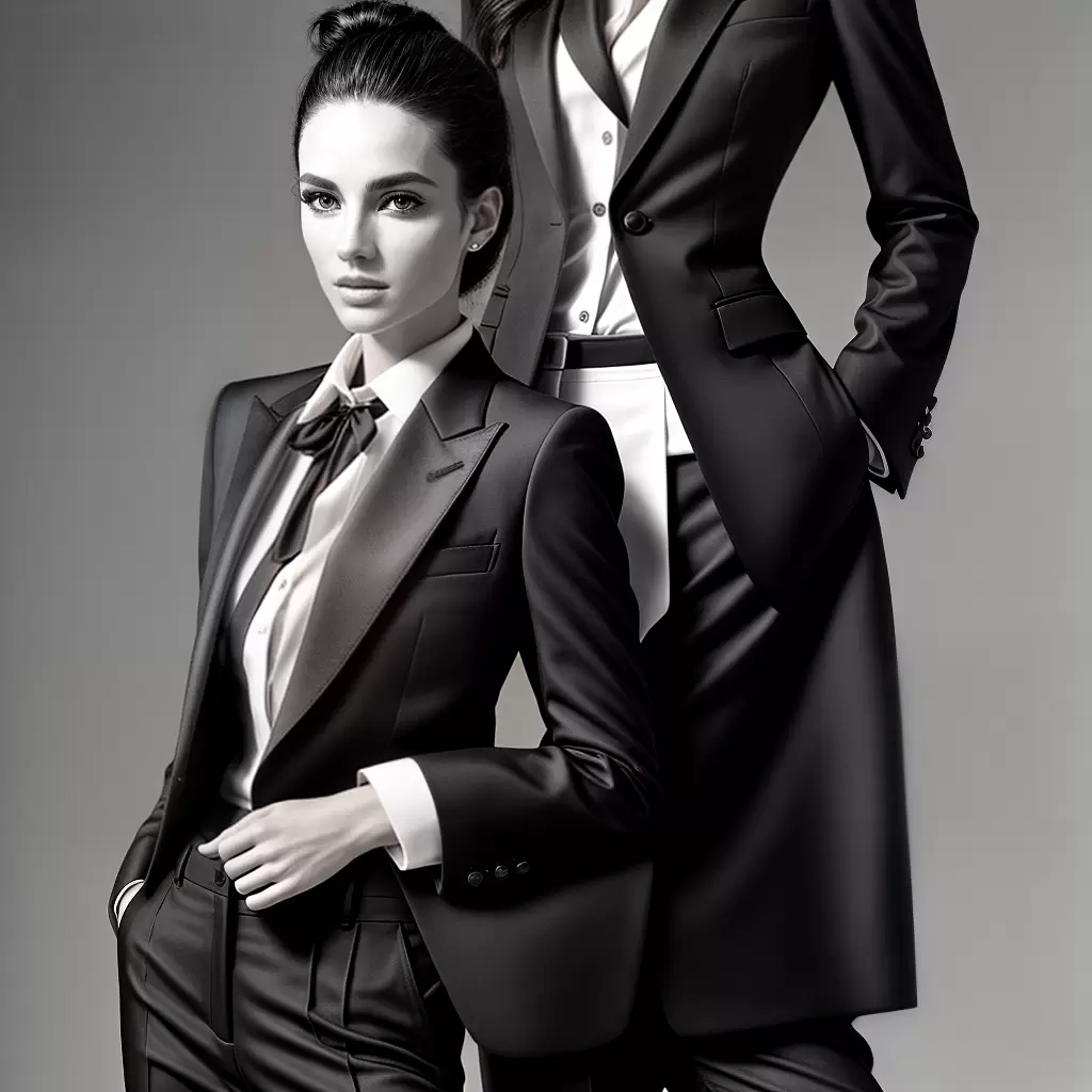 Fotos mulher tuxedo saint laurent