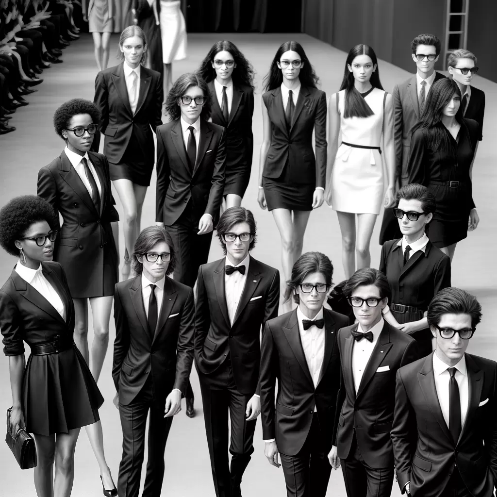 Fotos yves saint laurent modelos preto branco Fotos yves saint laurent modelos preto branco