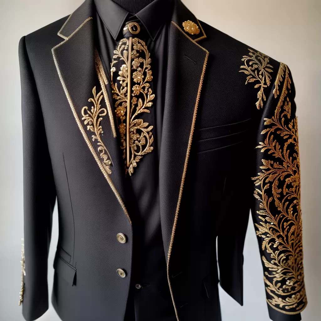 Fotos blazer saint laurent veludo bordado