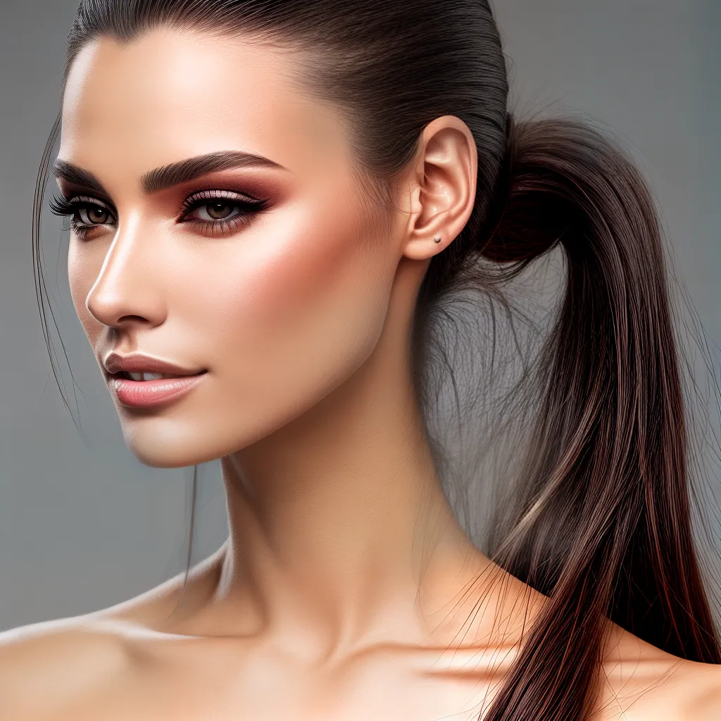 modelo penteado rabo de cavalo pescoco