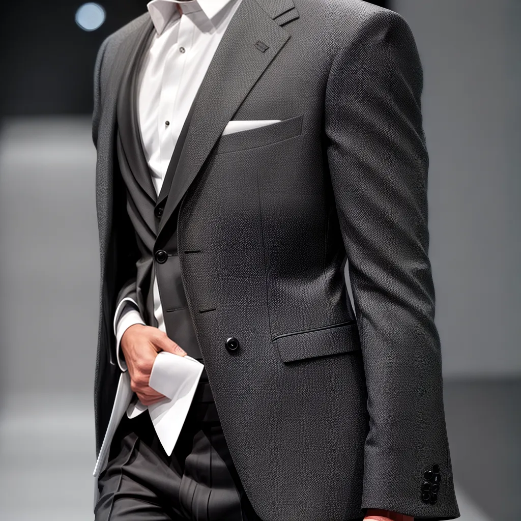 desfile armani ternos preto branco 1