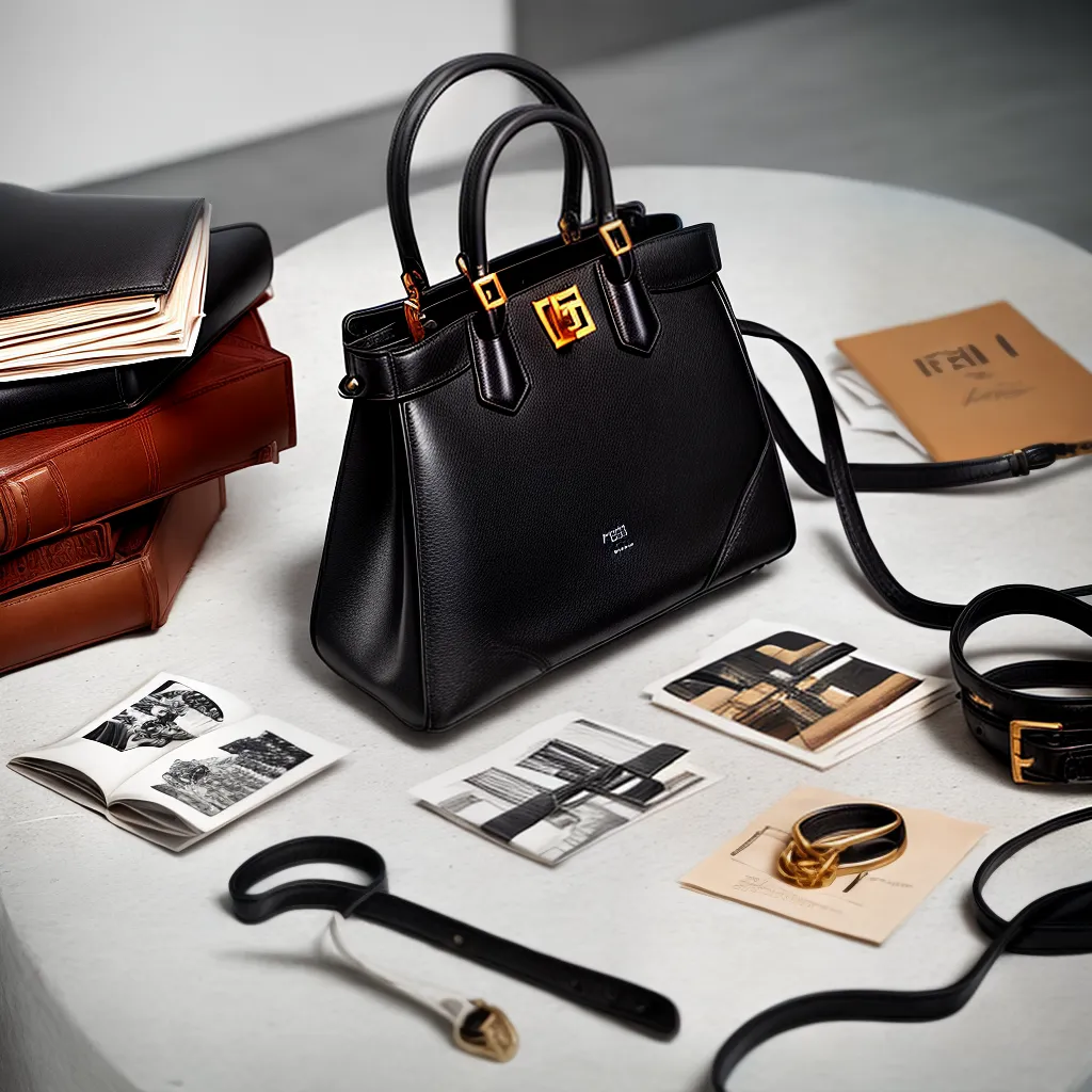 bolsa fendi logo marmore sketches