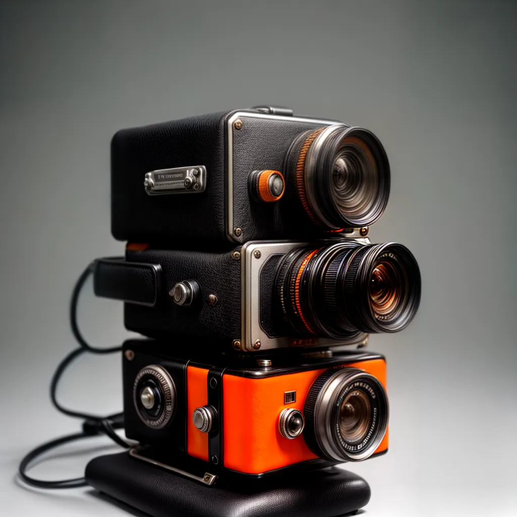 camera vintage hermes laranja