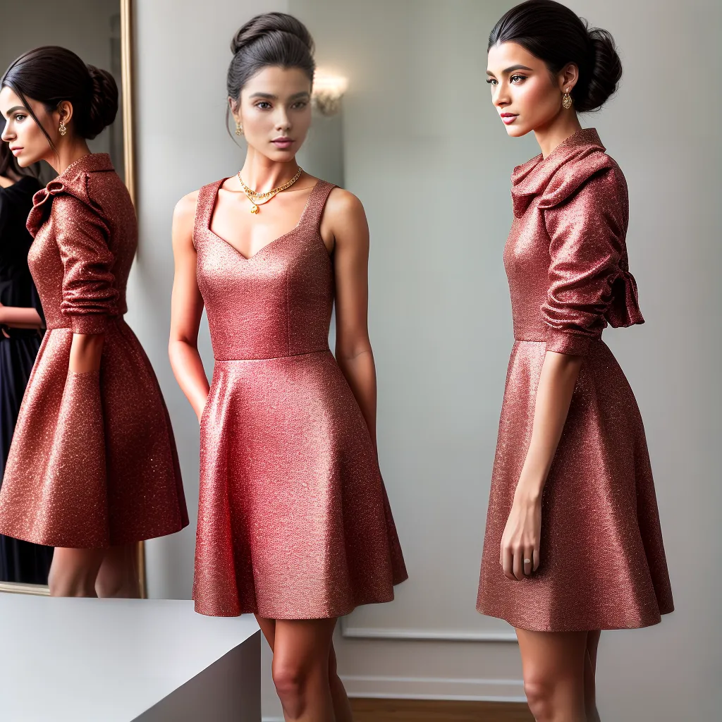 mulher espelho vestido valentino joias