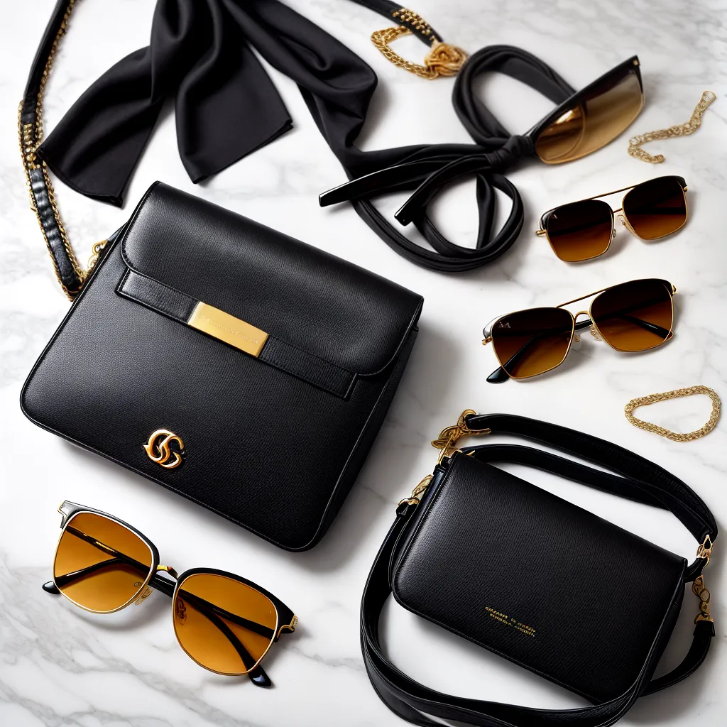 bolsa couro preta oculos grandes bracelete