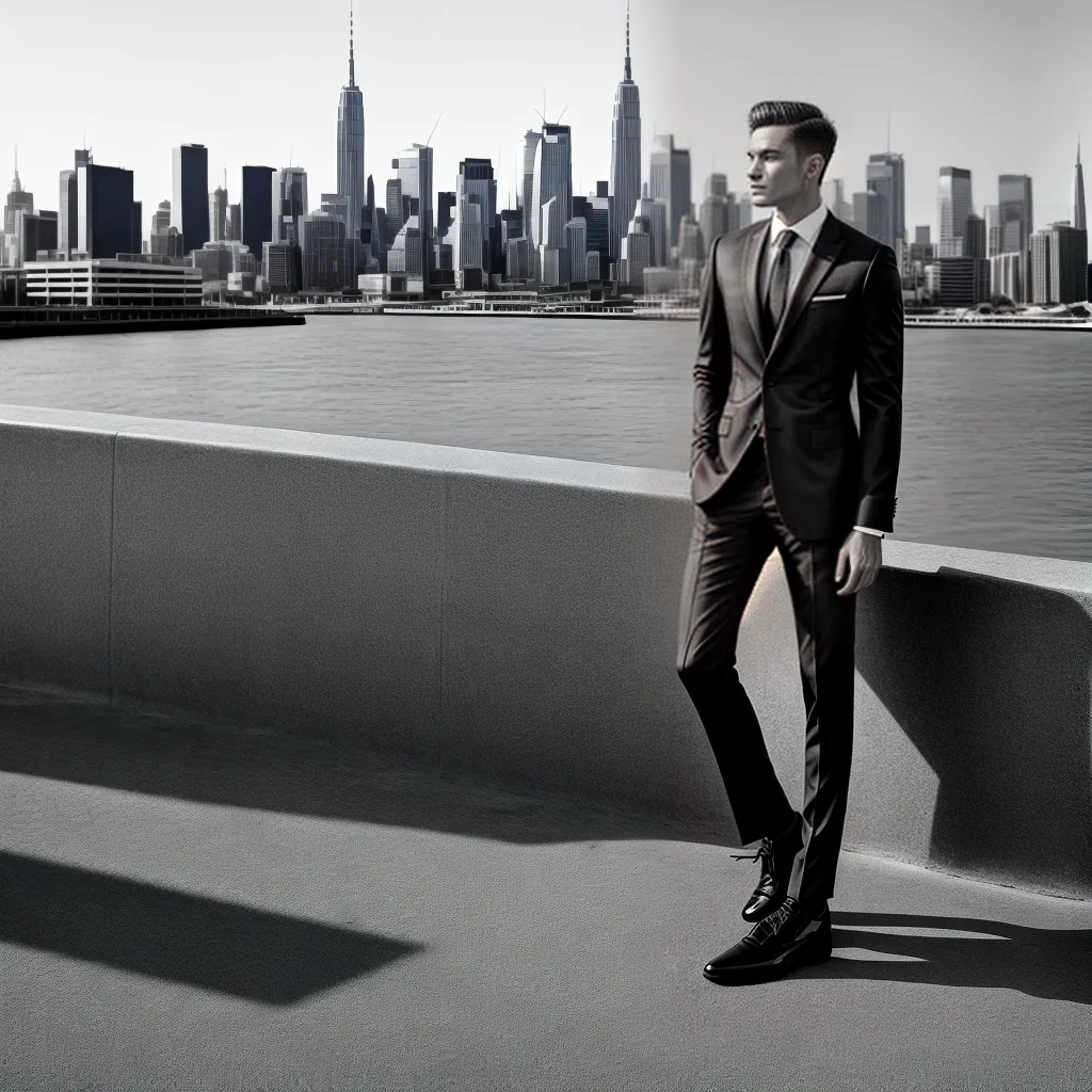 modelo hugo boss preto branco cidade