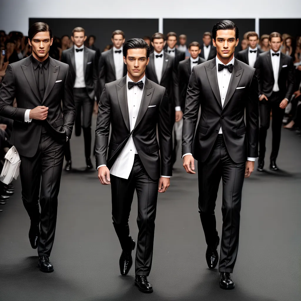 desfile hugo boss modelo preto branco