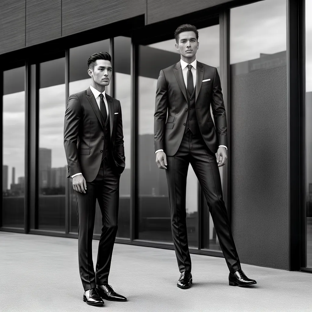 homem elegante hugo boss predio