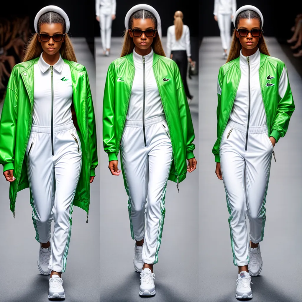 desfile lacoste jumpsuit verde sneakers futurista desfile lacoste jumpsuit verde sneakers futurista