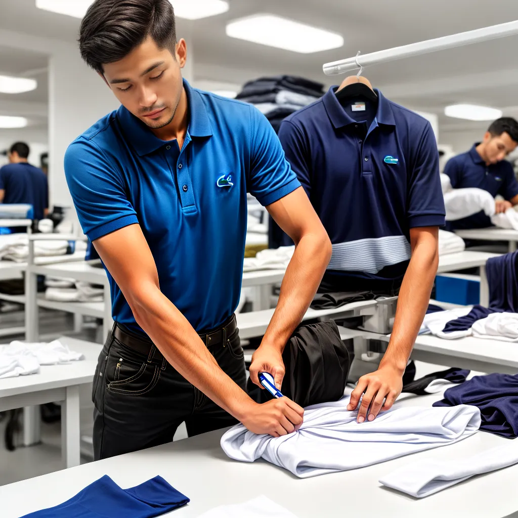 inspecao polo lacoste trabalhador fabrica inspecao polo lacoste trabalhador fabrica
