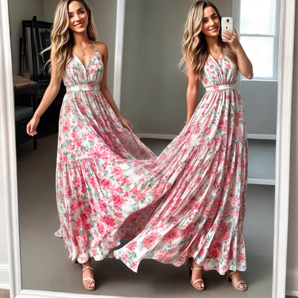 vestido floral forever21 espelho
