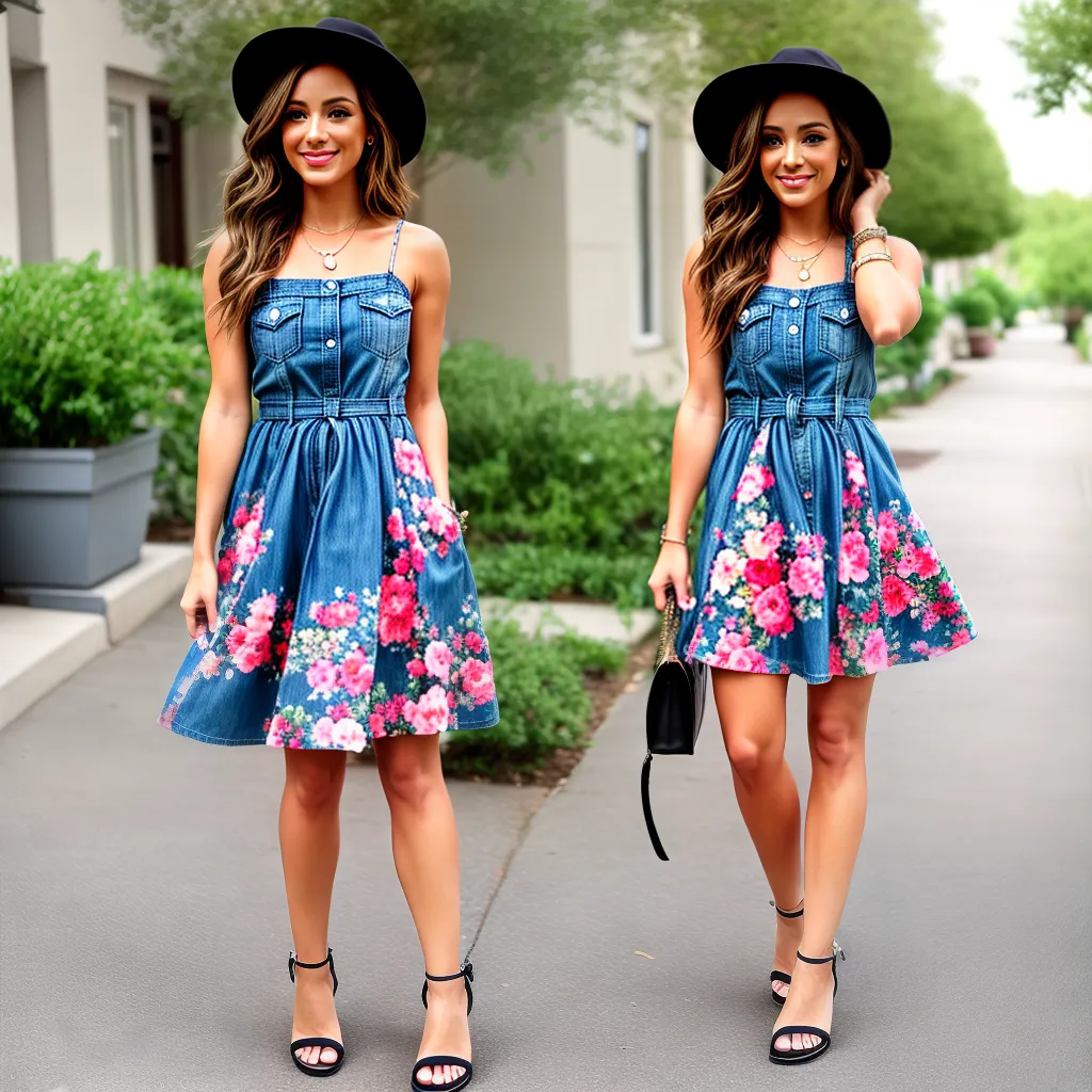 vestido floral sandalia jeans vestido floral sandalia jeans