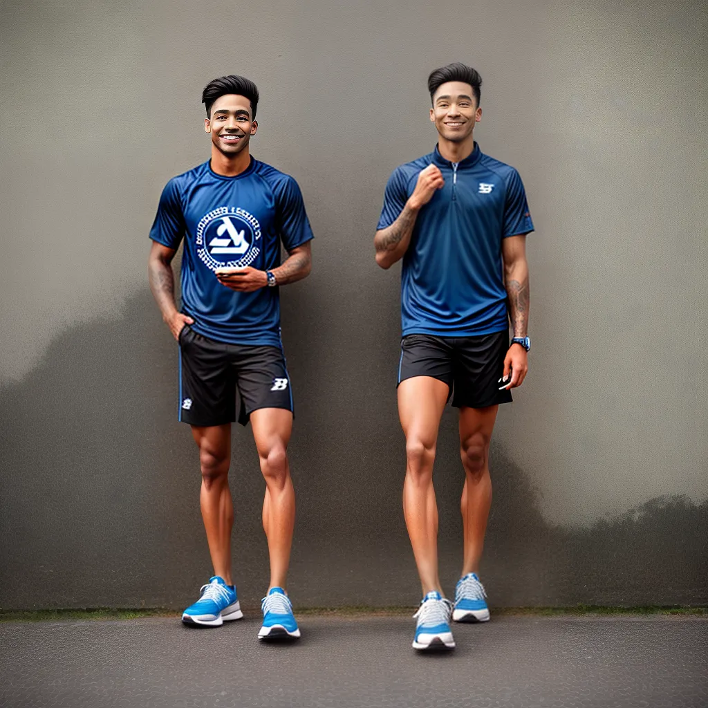 corredor sorrindo parede tenis new balance