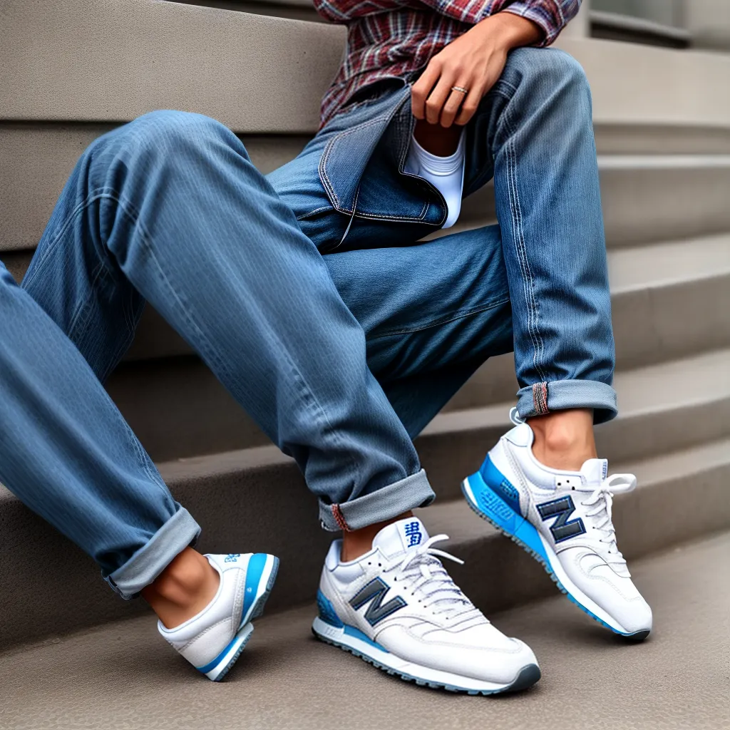 tenis new balance jeans camiseta denim