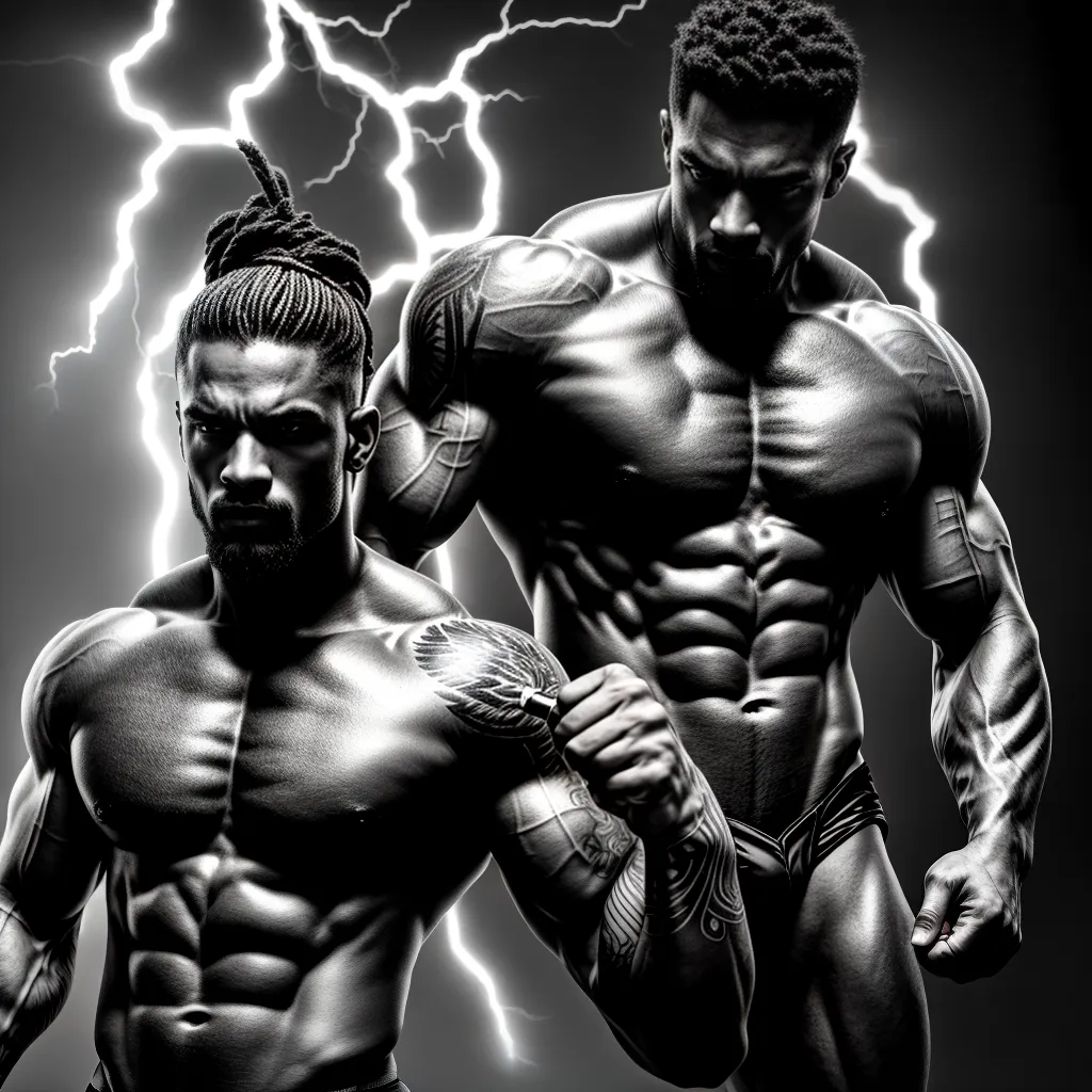 homem musculoso tatuagens gregas