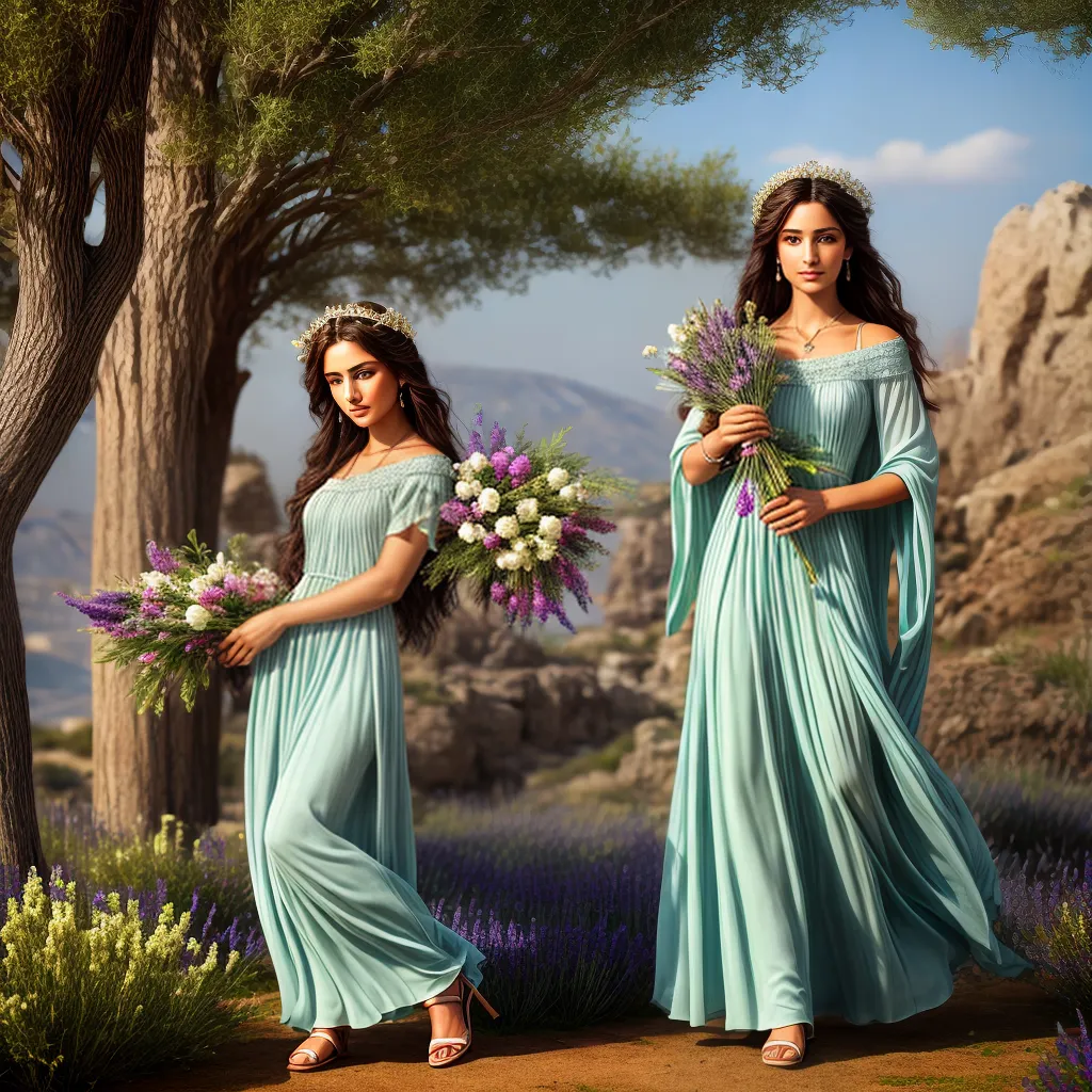 deusa grega flores aromas mitologia