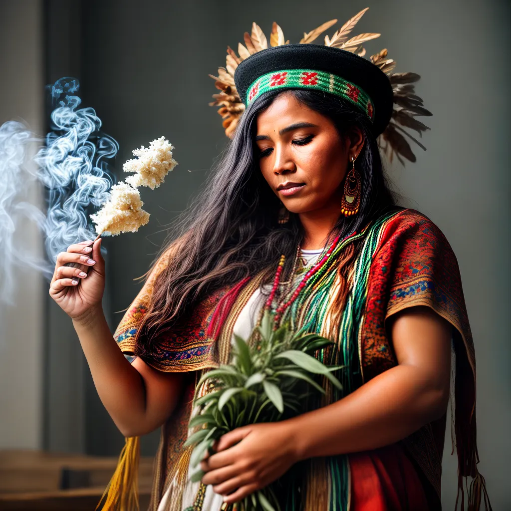 limpeza indigena defumacao mulher fumaca