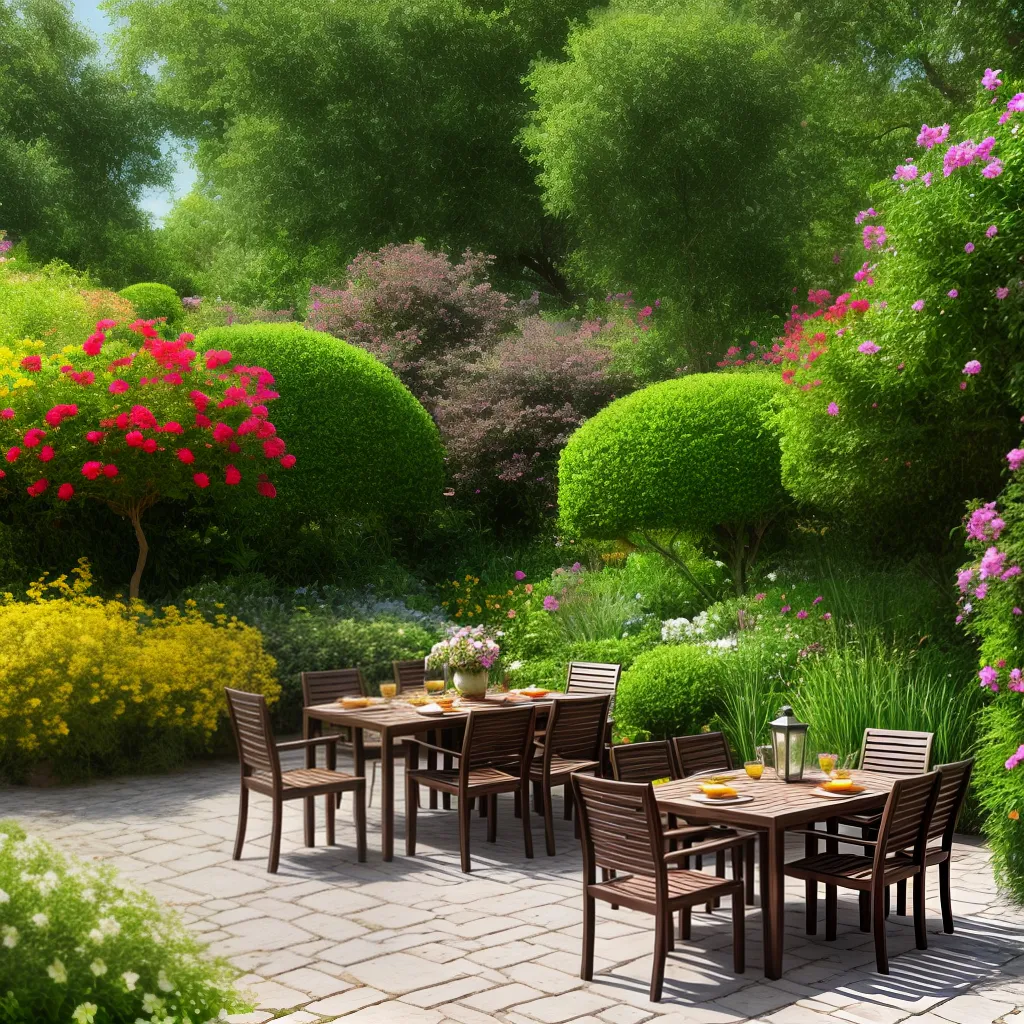 jardim flores mesa ervas infusao