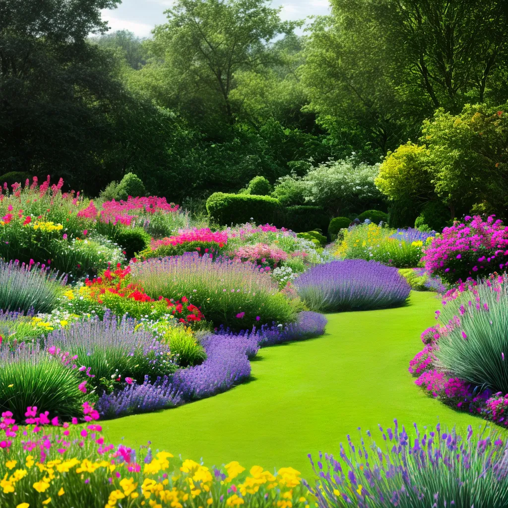 jardim colorido flores verde cha livro