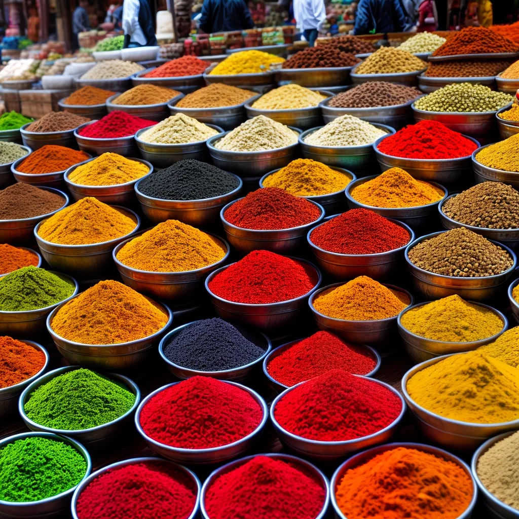 mercado especiarias marrocos cores fragrancias