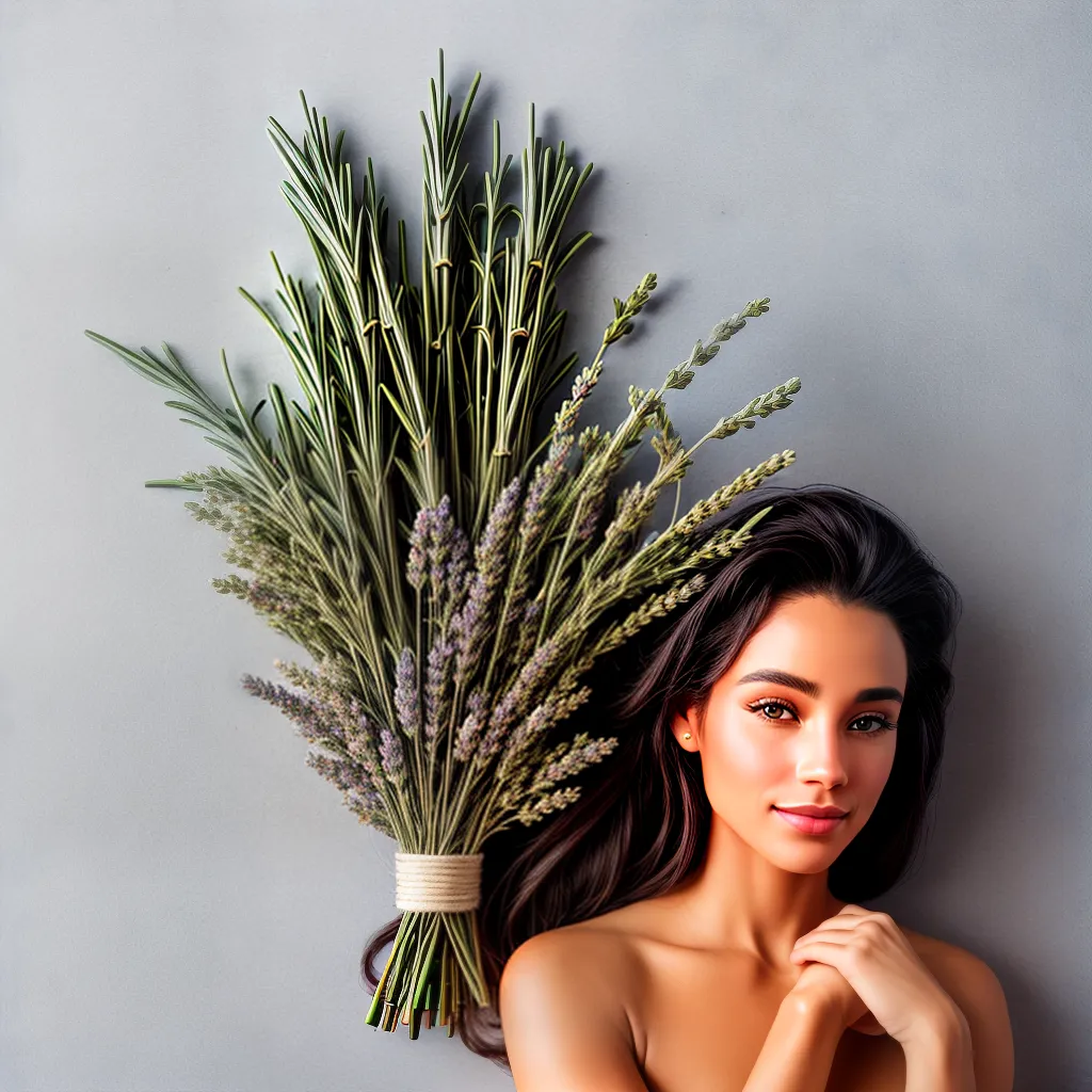 mulher lavanda ervas especiarias natureza