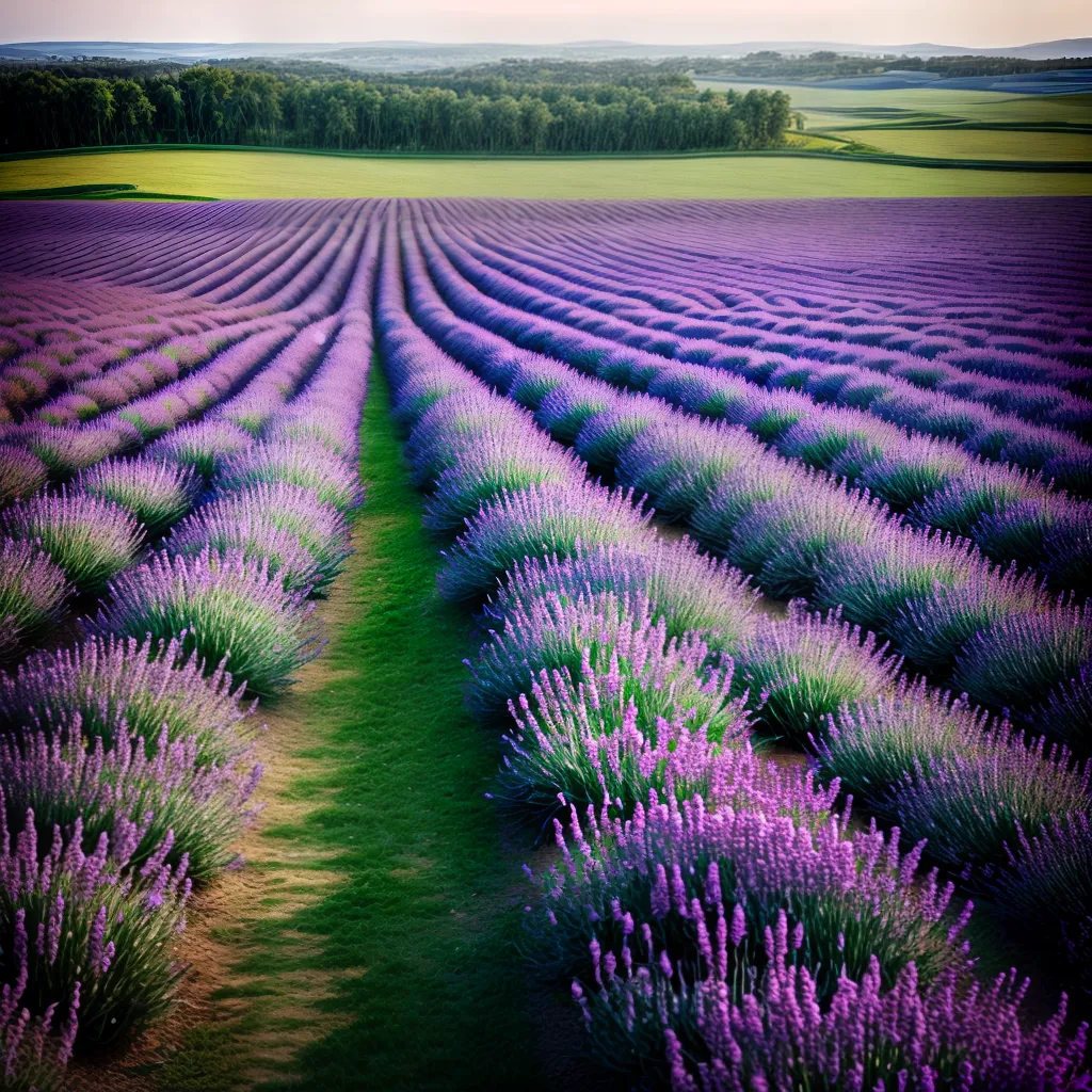 lavanda por do sol campo sustentabilidade