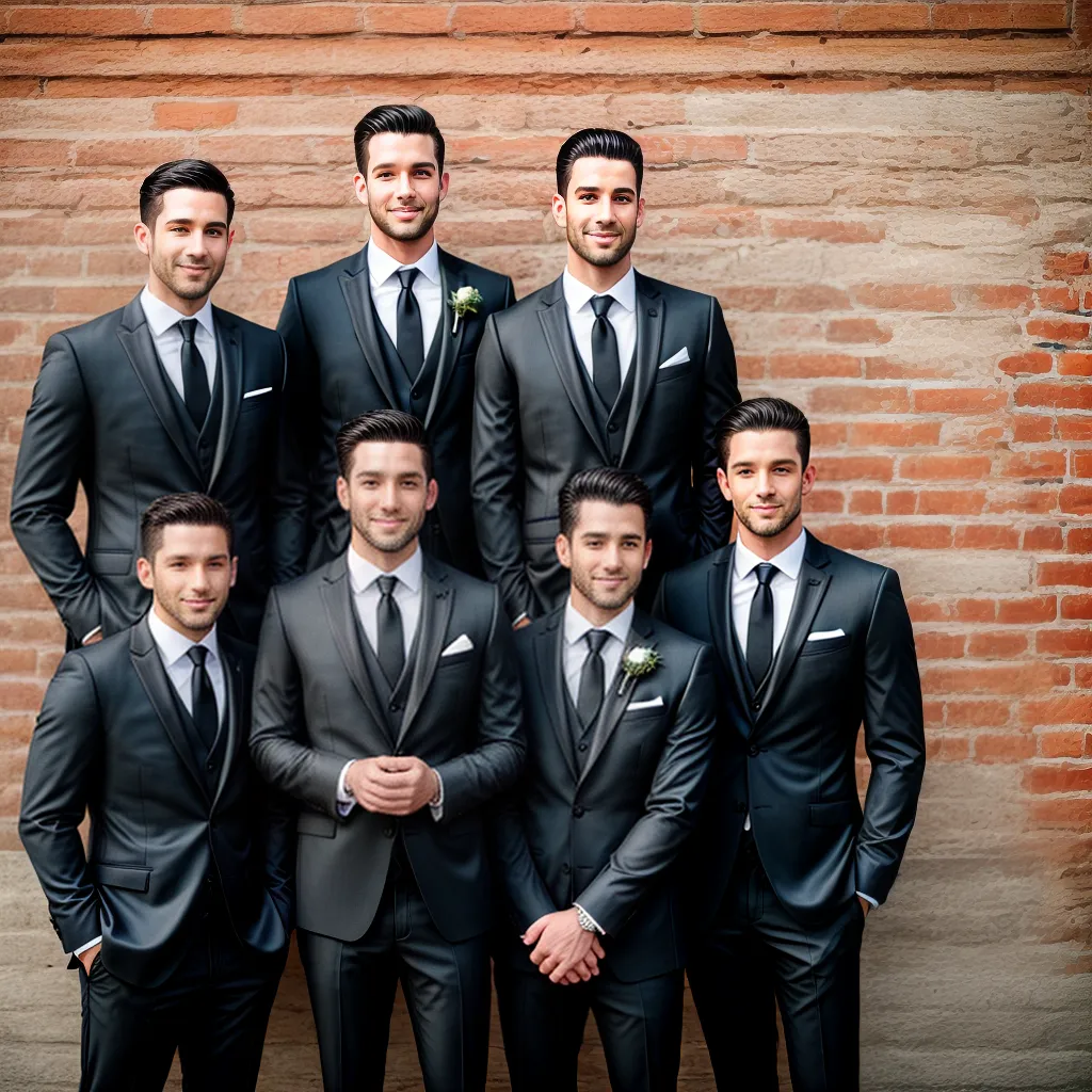 noivo padrinhos roupa preta tijolo noivo padrinhos roupa preta tijolo