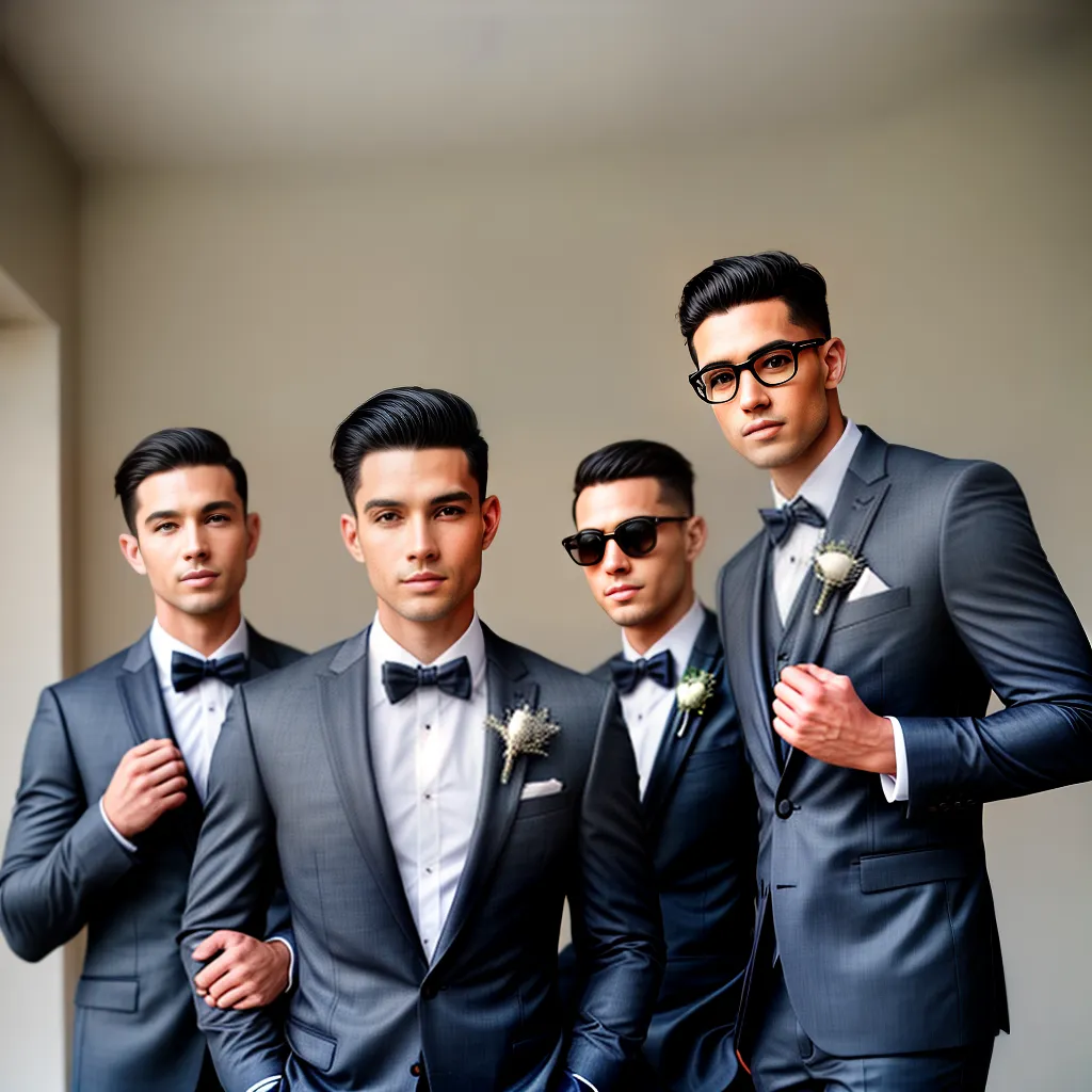 noivo e padrinhos ternos elegantes noivo e padrinhos ternos elegantes