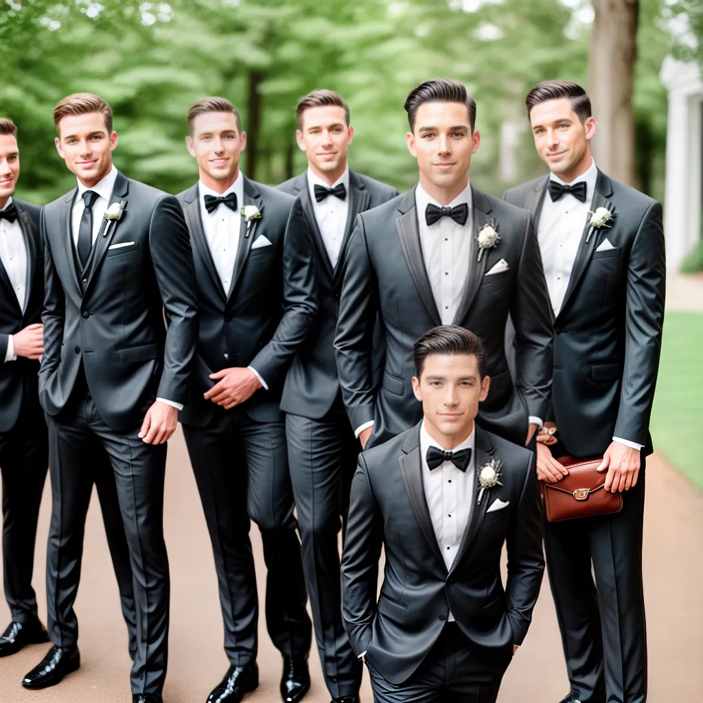 noivo padrinhos ternos bowtie classico