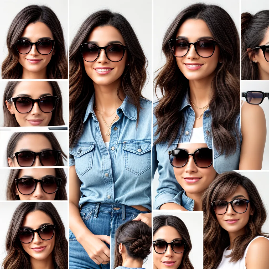 mulher oculos variedades sorrindo