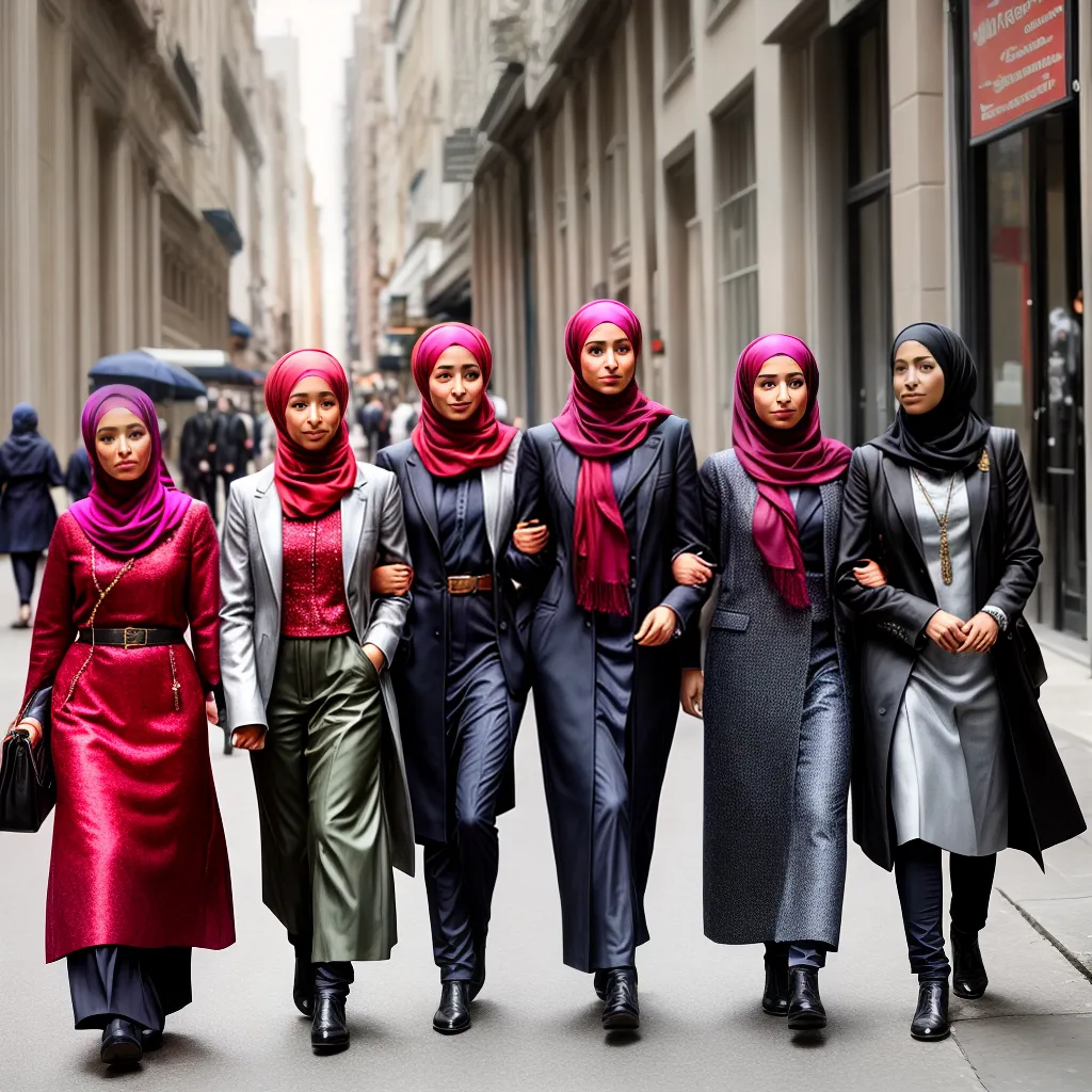 mulheres diversas roupas religiosas cidade mulheres diversas roupas religiosas cidade