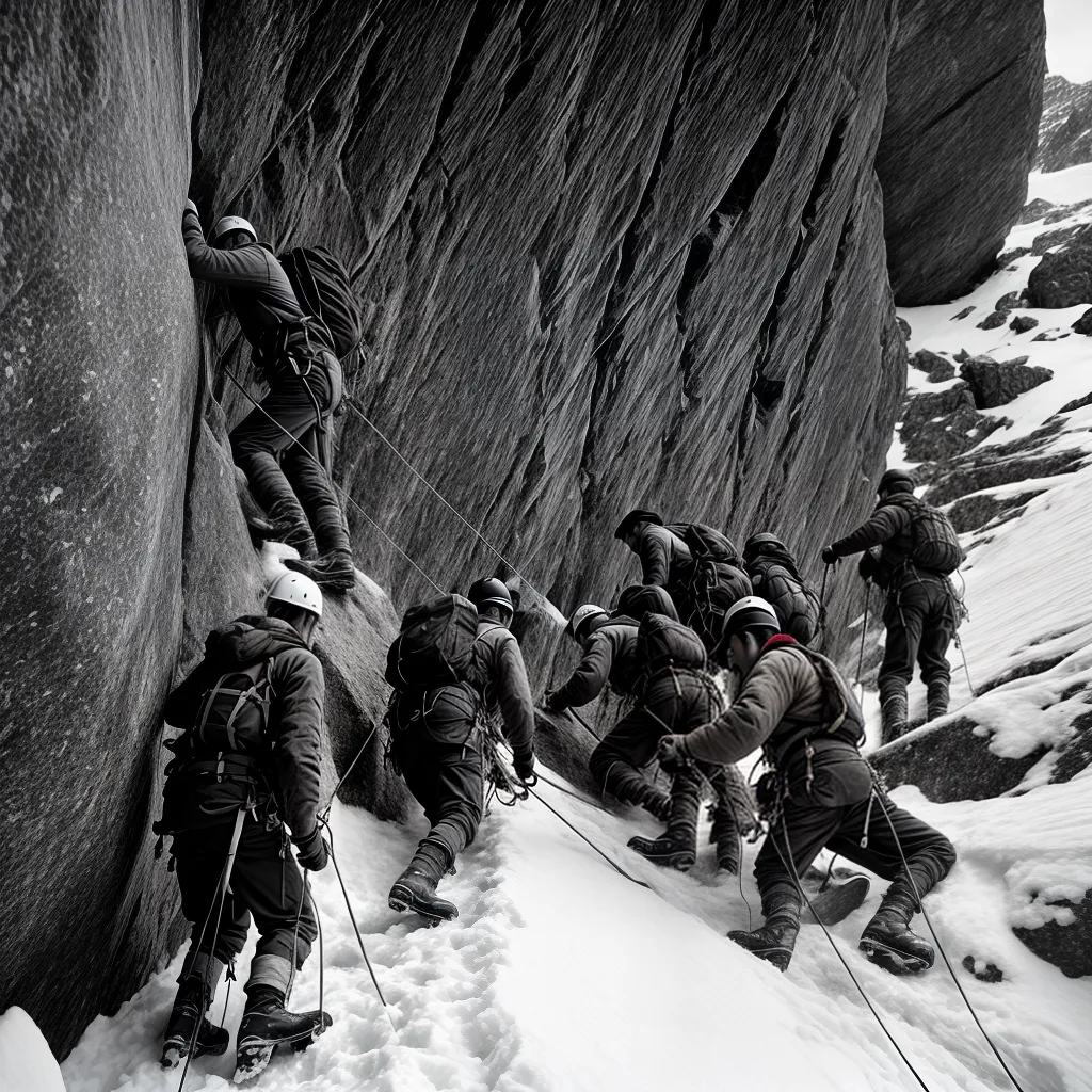 montanhistas escalada 1900 roupas pesadas