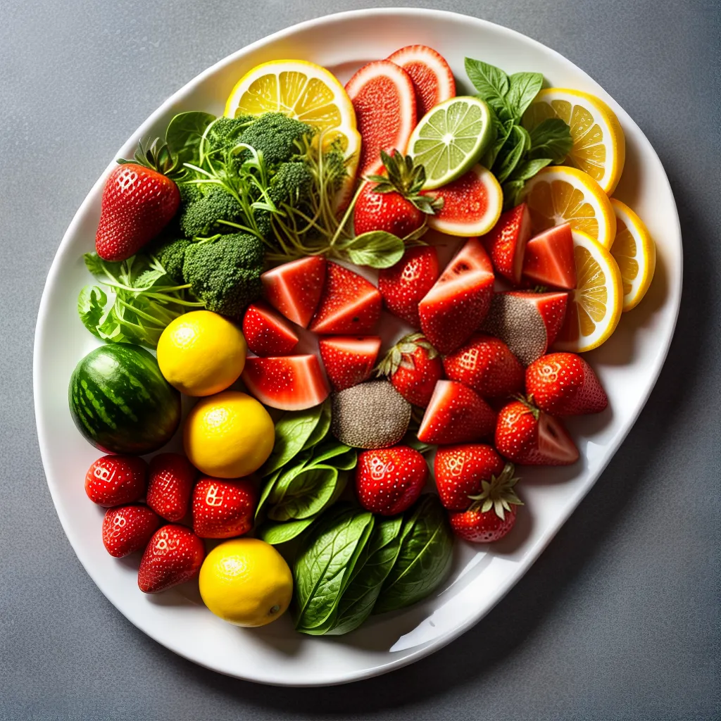 prato colorido alimentos hidratantes
