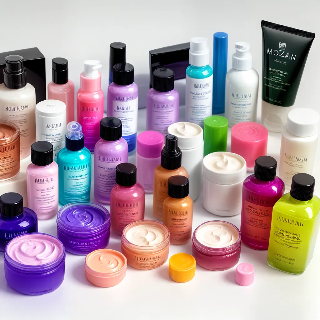 produtos hidratantes coloridos